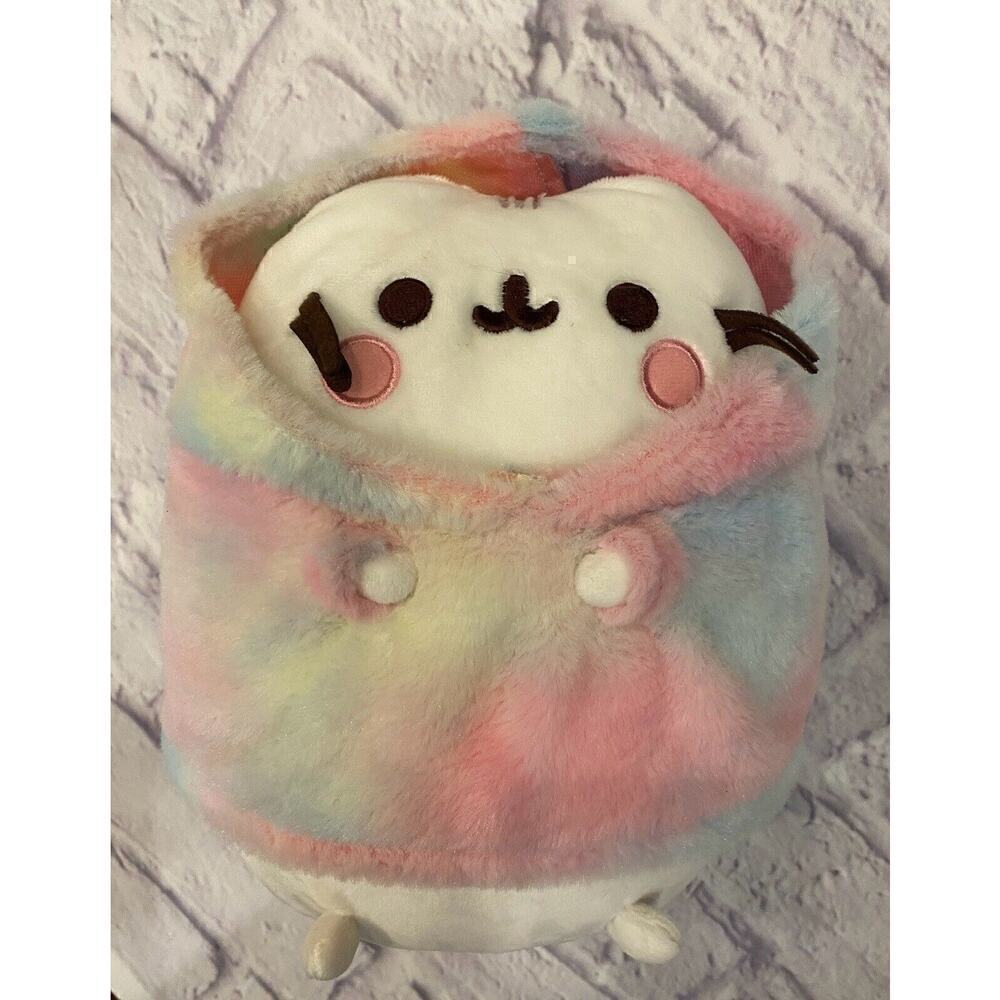 Pusheen Rainbow Tie Dye Hoodie Plush Find Toy Claire’s Collectible Gund Cat Gift